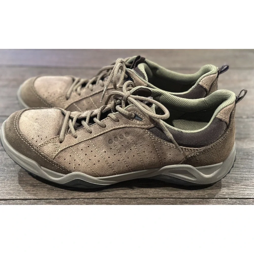 ECCO SIERRA II VALENCIA‎ LOW CUT LACE MEN'S leather shoes receptor tech sz 8 GUC